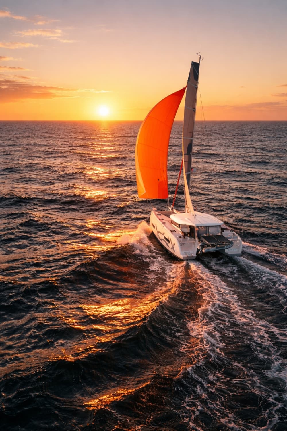 La tua avventura in catamarano al tramonto inizia qui...