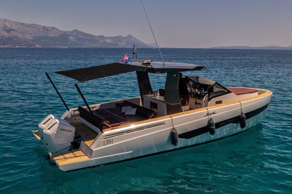 One day in Makarska on a motorboat