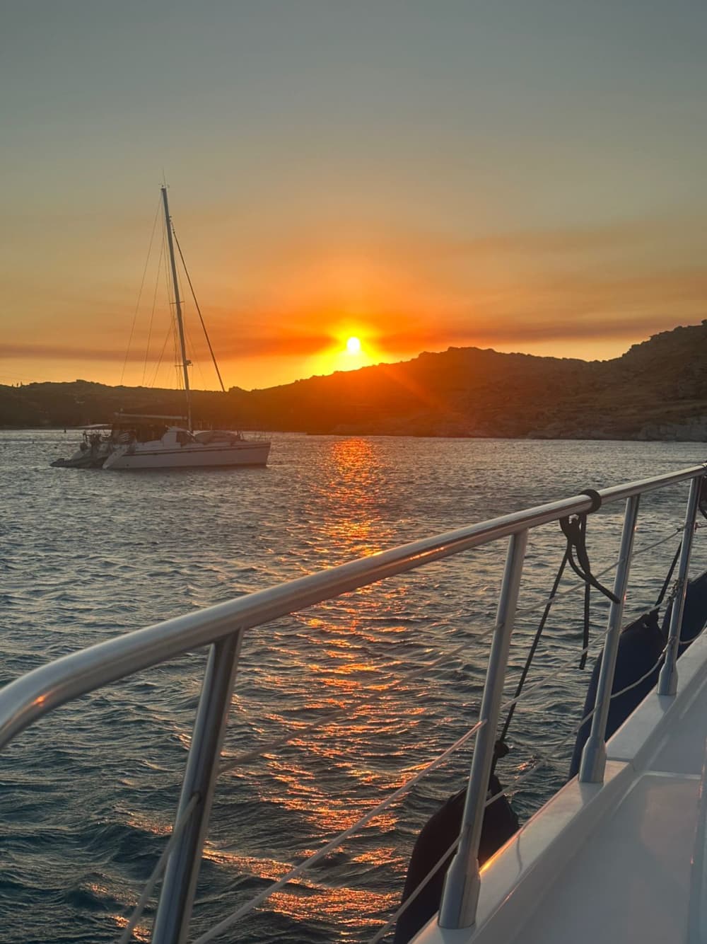 Rhenia, Delos och Mykonos södra kust | Privat heldagskryssning med yacht