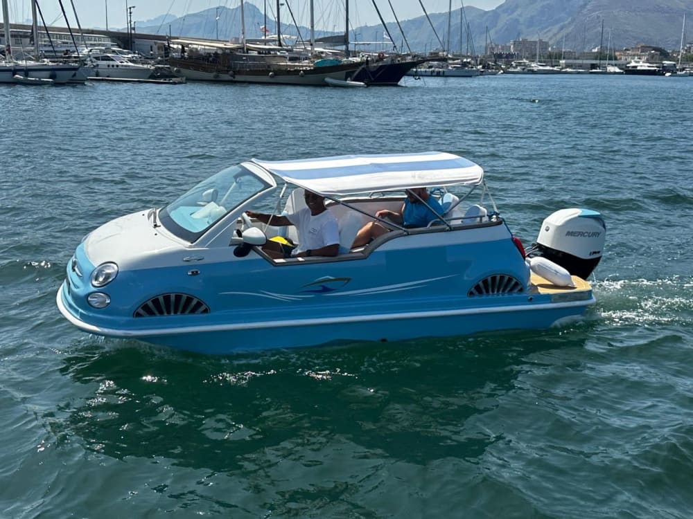 Palermo in 500 Boat: tour esclusivo con aperitivo - 2 ore