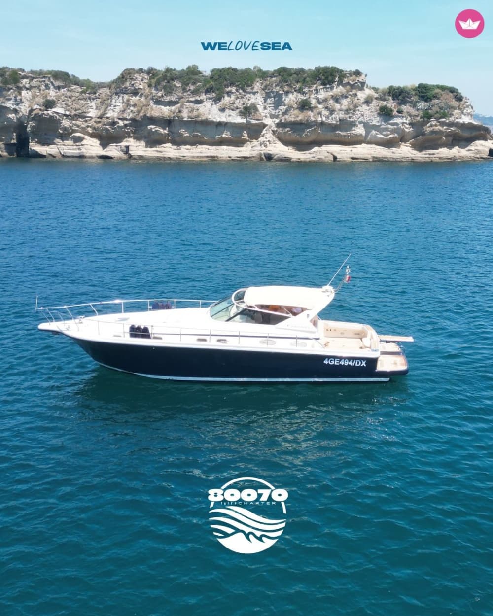 Half-day sporting experience from Bacoli: inshore fishing with professional equipment aboard a luxury yacht