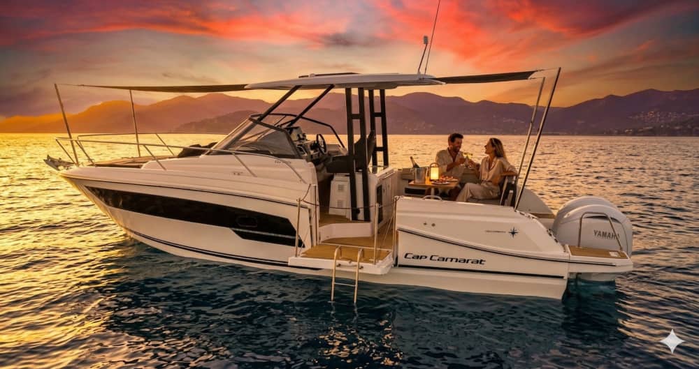 Fuga romantica: tramonto privato e champagne in mare