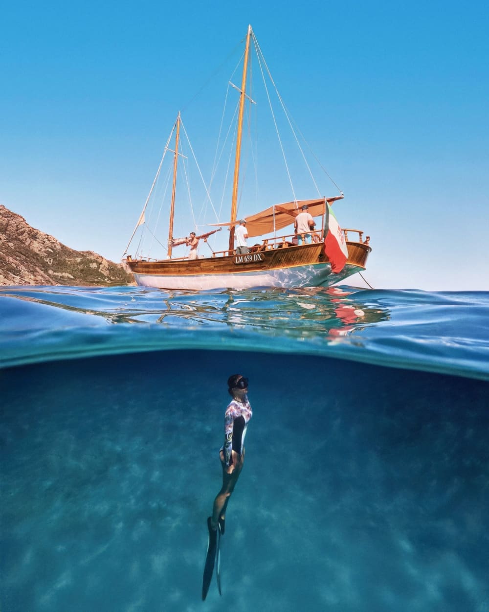 Snorkeling and Relaxation on a Sailing Ship