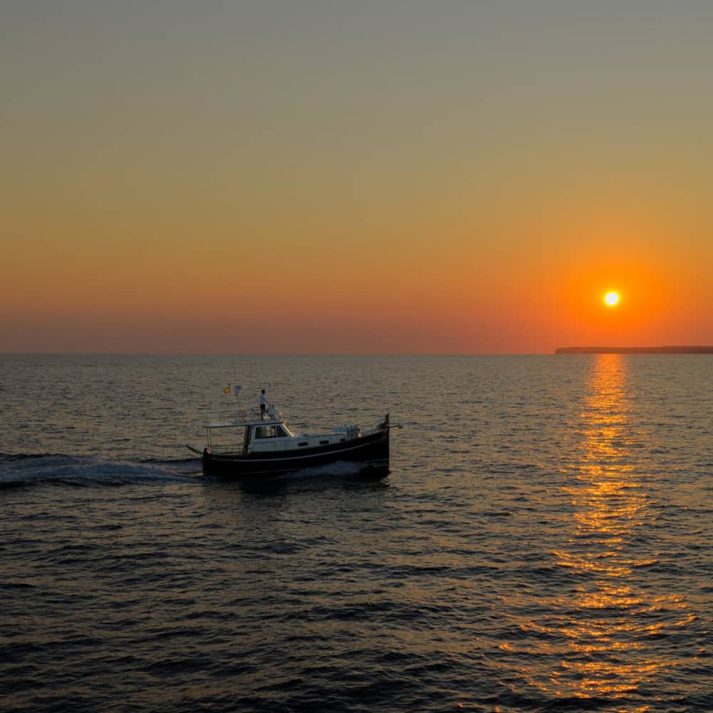 Mediterranean sunset aboard the "Touareg".
