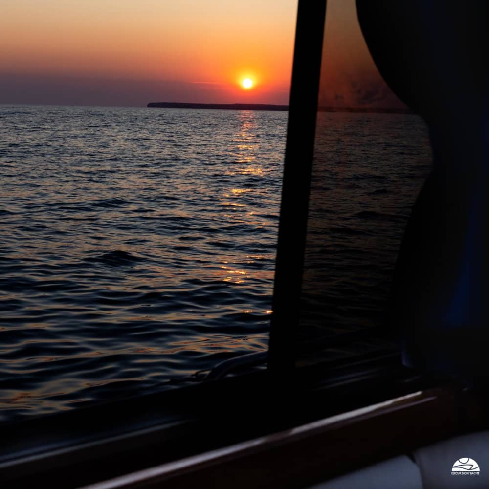 Mediterranean sunset aboard the "Touareg".