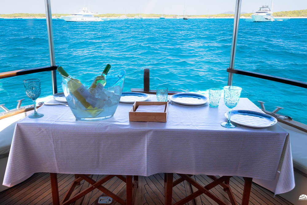 Mediterranean sunset aboard the "Touareg".