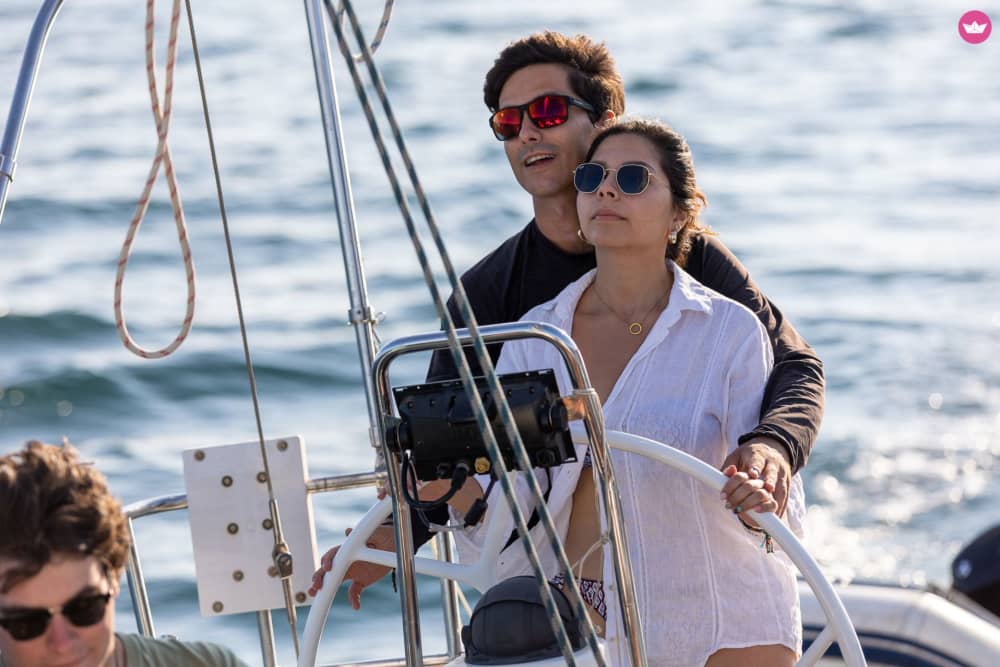 Cruzeiro Golden Hour ao pôr do sol saindo de Setúbal: Romance no mar