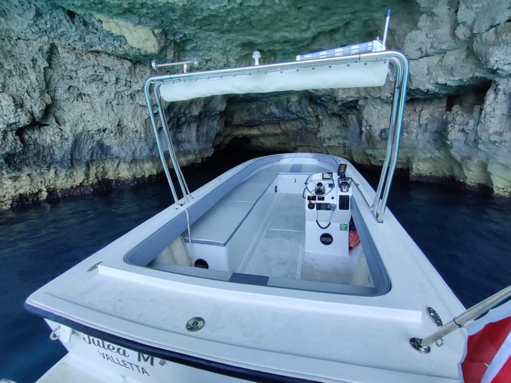One day in Malta on a motorboat