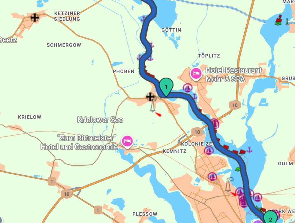 Excursion en péniche sur la rivière Havel avec skipper - 6 heures