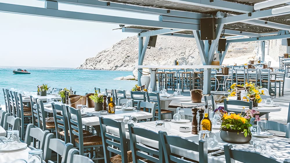 Sea Taxi Mykonos: Transfer z Ornos do Kalafati (restauracja Spilia).