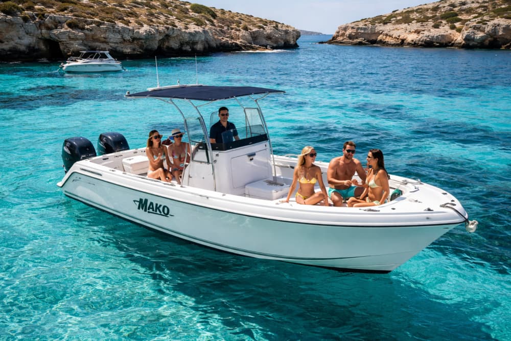 Prywatny czarter łodzi Comino – Blue Lagoon, Crystal Lagoon i jaskinie Santa Maria