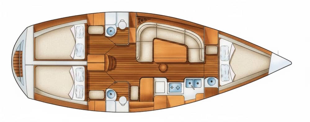 Jeanneau Sun Charm 39 – Segeltörn bei Sonnenuntergang 19:00–23:00 Uhr