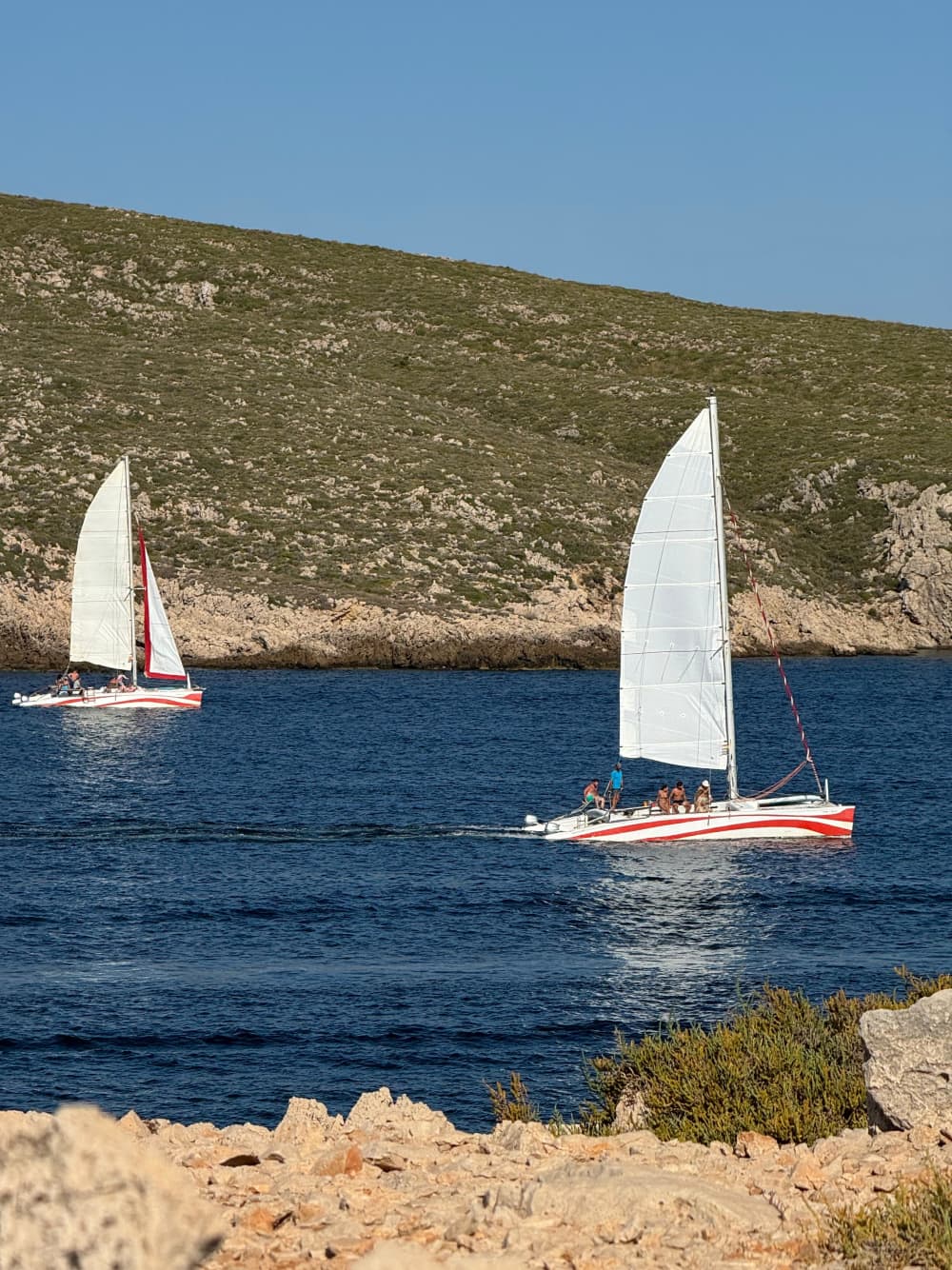 Excursion en catamaran avec plongée en apnée dans la réserve marine de Minorque (7 heures)