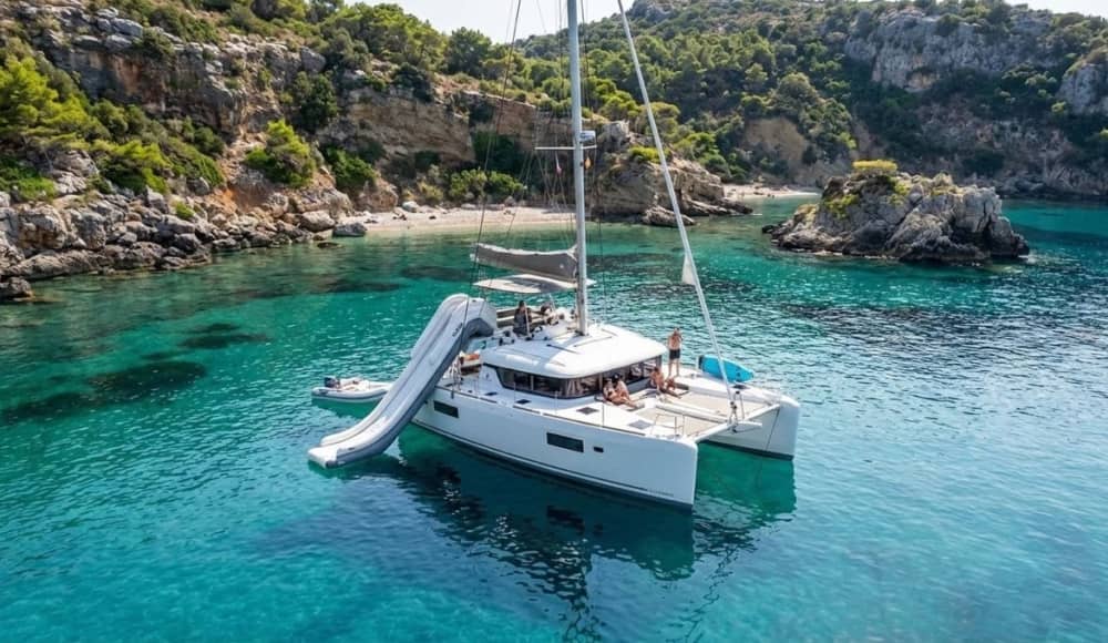 Lagoon 450F – Luxe Rhodes Anthony Quinn Bay