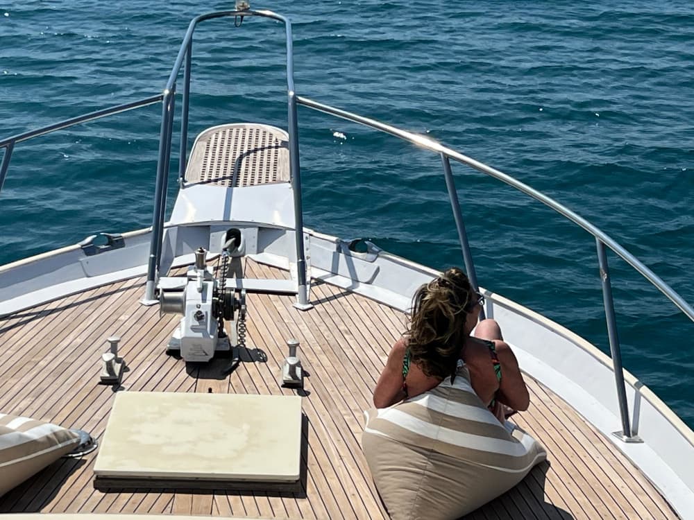Sunset excursion at sea with the option of grilling on board.