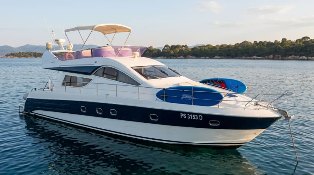 Exclusive sunset on a private yacht from Golfe Juan – Raffaelli Maestrale 52