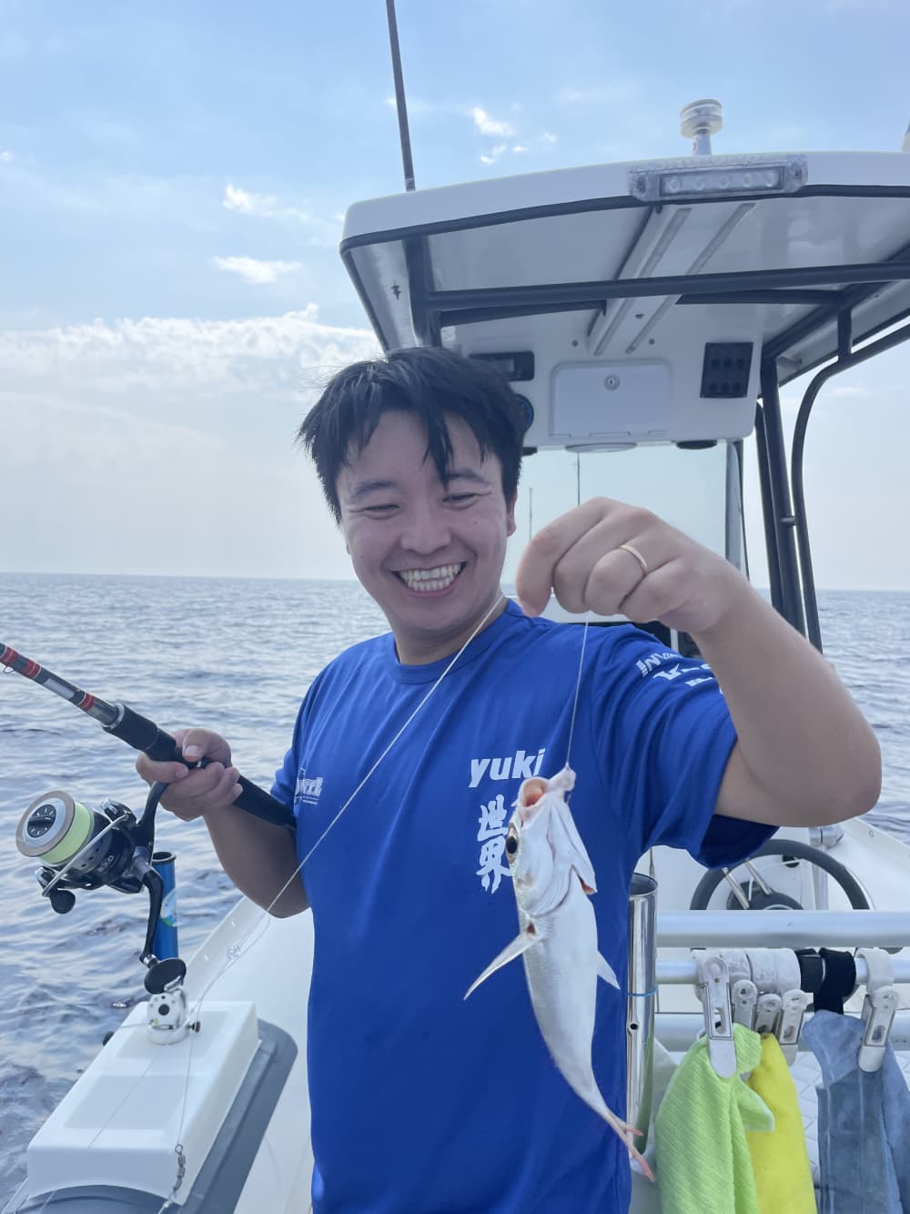 Fishing and swimming on a boat in Porto Cesareo - a private experience