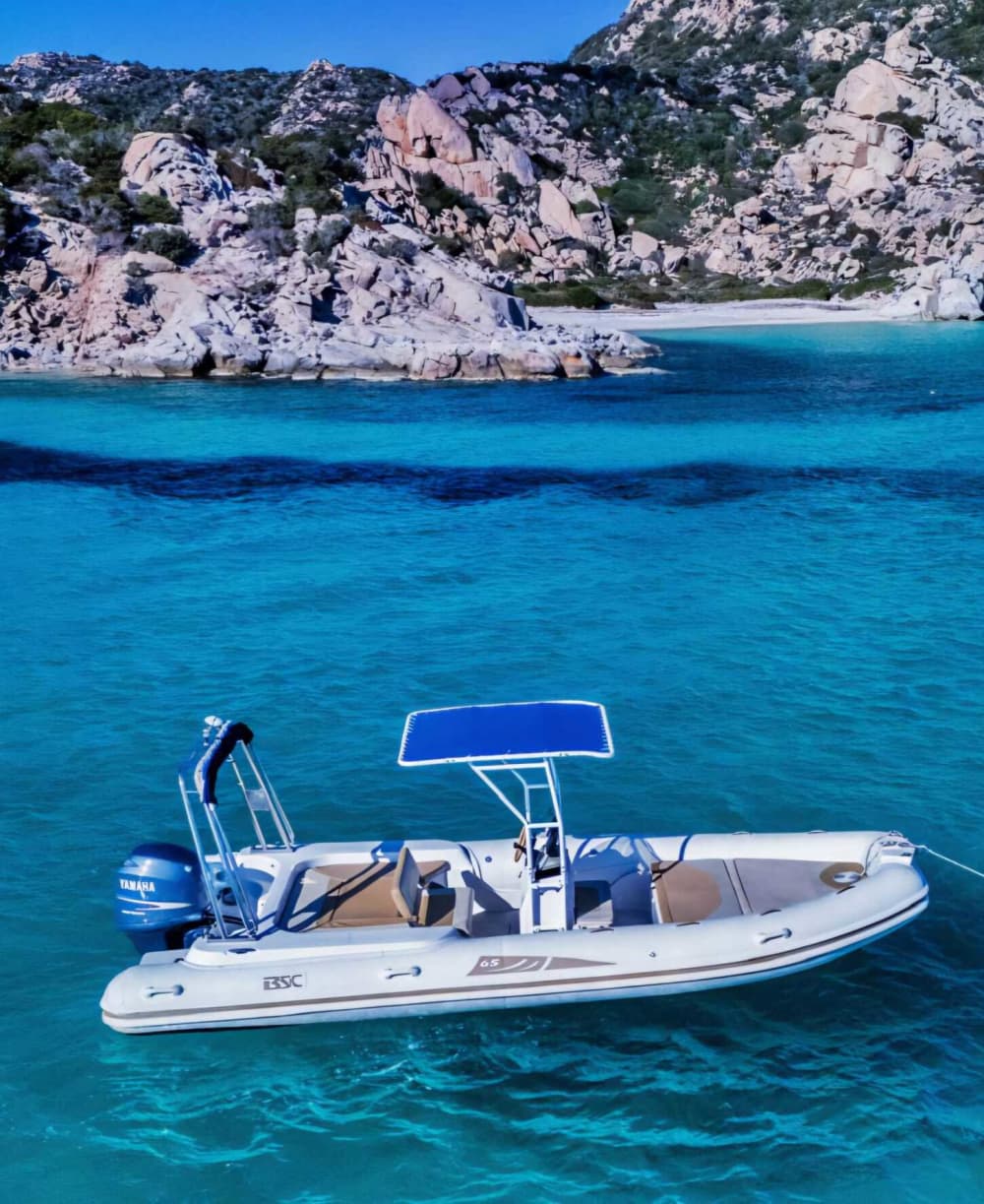 Excursion to the La Maddalena archipelago, by BSC 65 dinghy, with driver (half day, 4 hours)