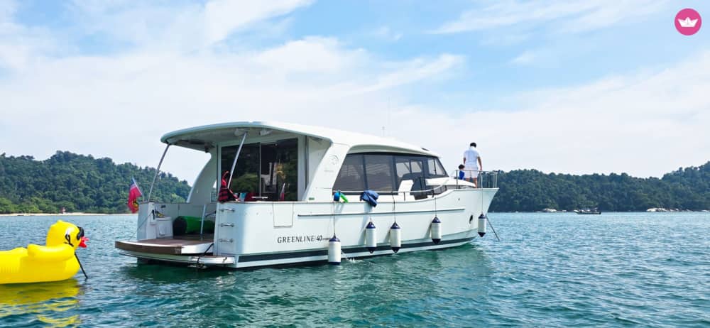 Kryssning i solnedgång runt Pangkor Island