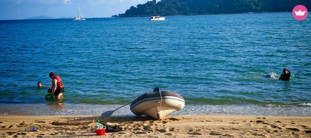 Kryssning i solnedgång runt Pangkor Island
