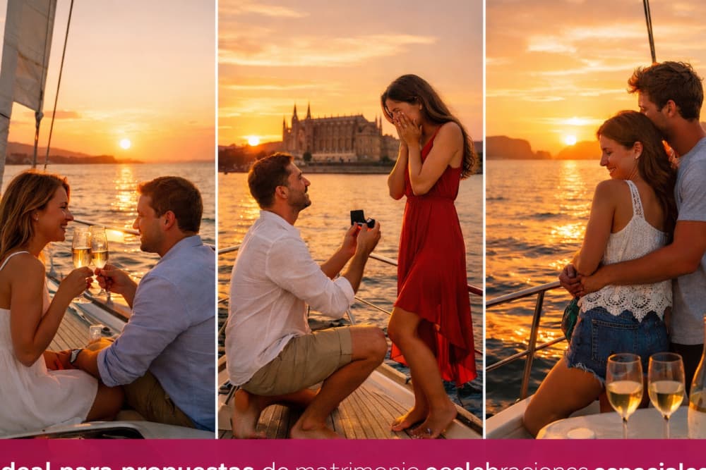 Navegación privada al atardecer en velero por la Bahía de Palma – Sunset (4h)