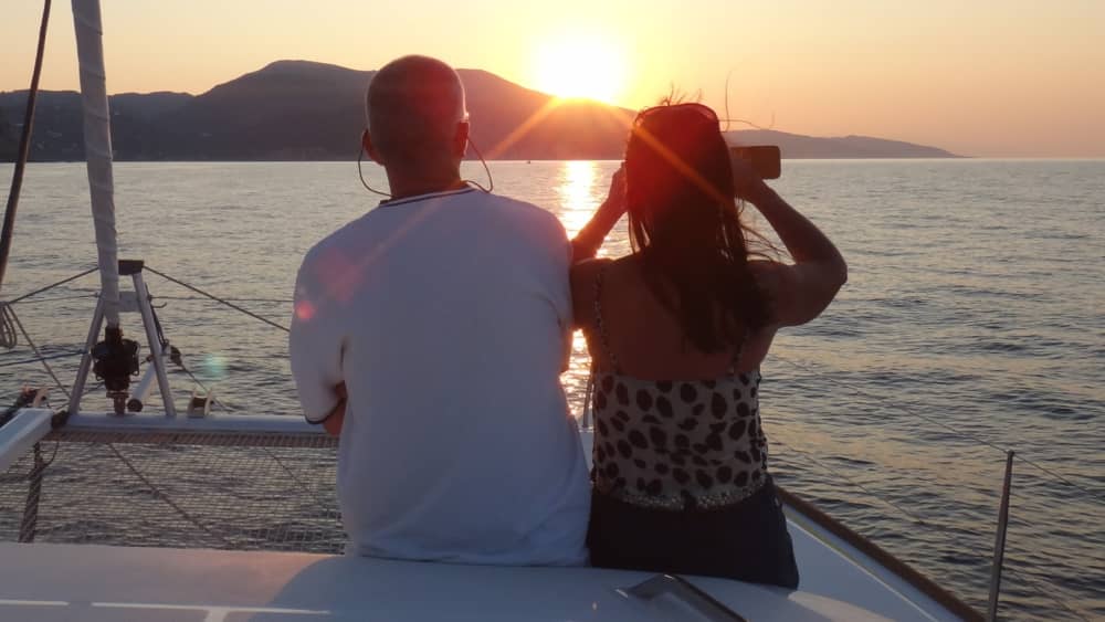 White, blue, and divine: A full day on a catamaran