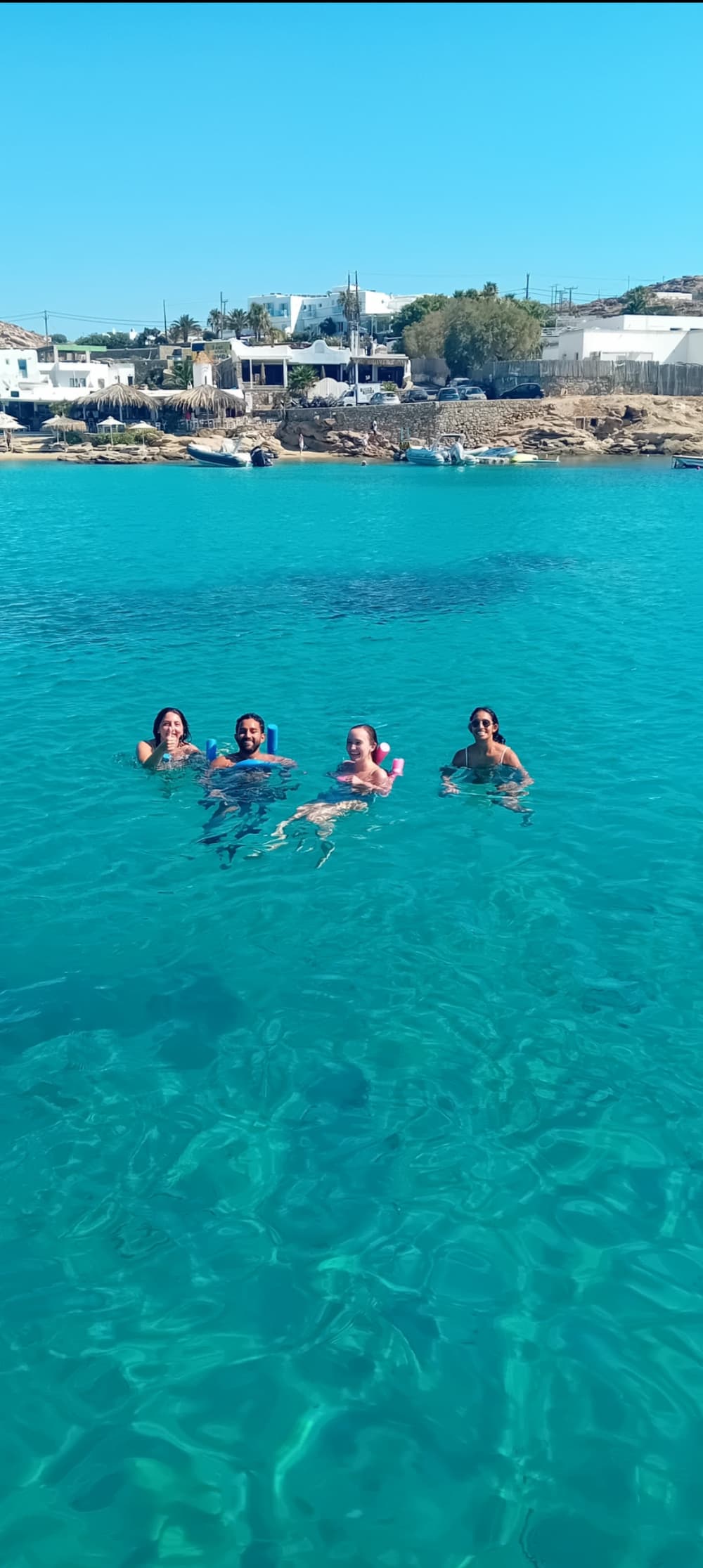 Halvdagskryssning på Mykonos sydkust: Anpassade simstopp från Ornos till Elia