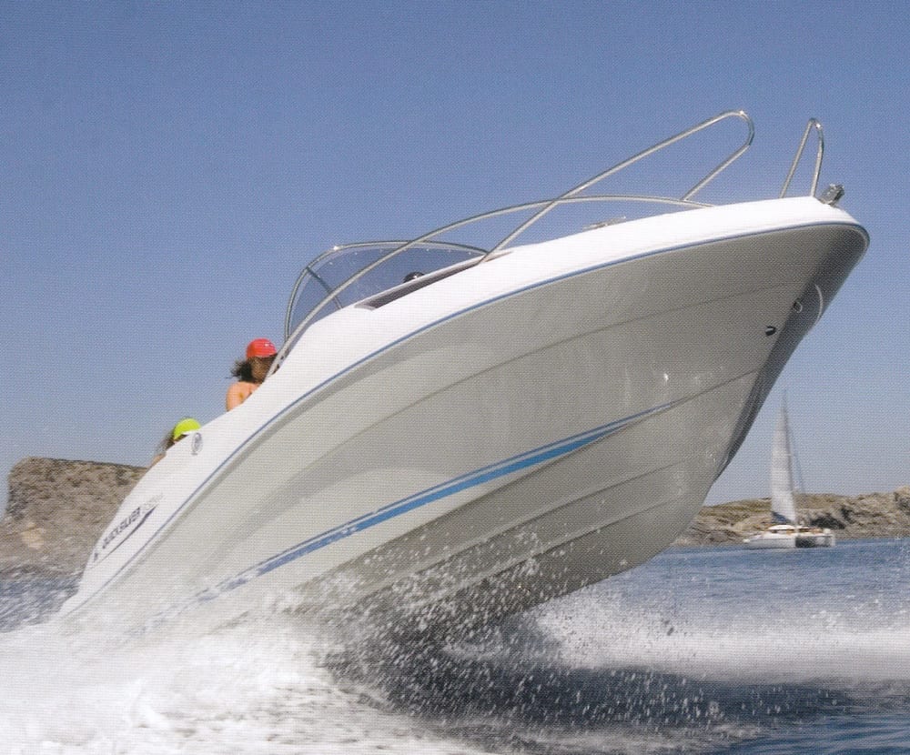 Goditi mezza giornata a bordo di un motoscafo nel Lac de Vouglans.