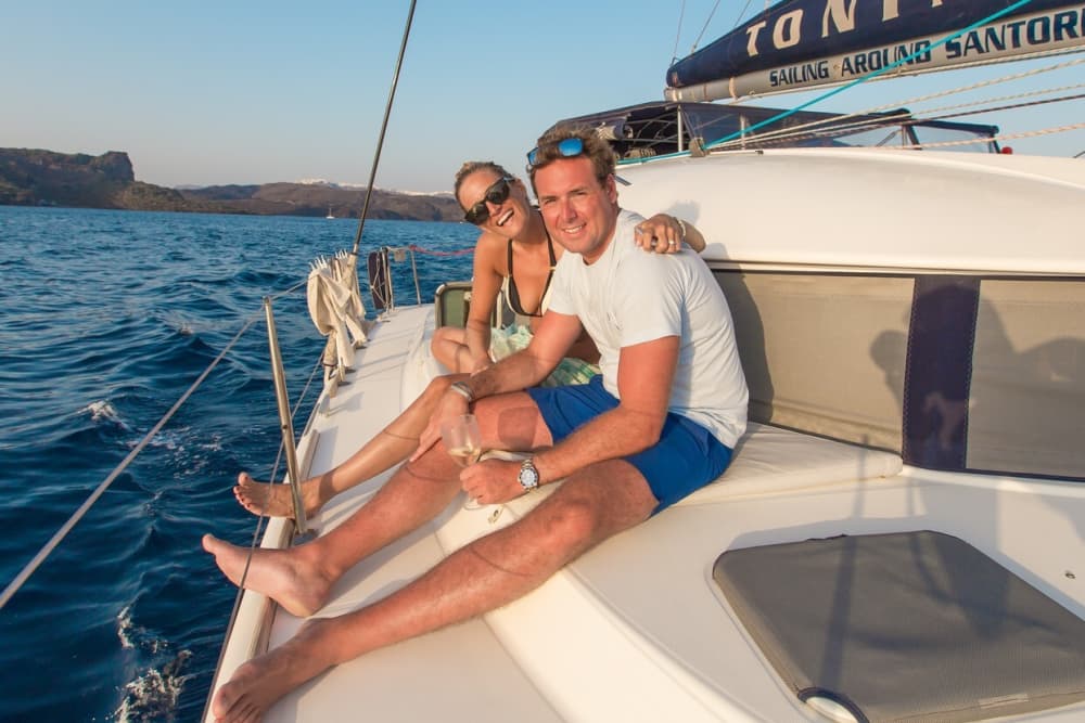 Catamaran Private Sunset Cruise in Santorini (5 hours)