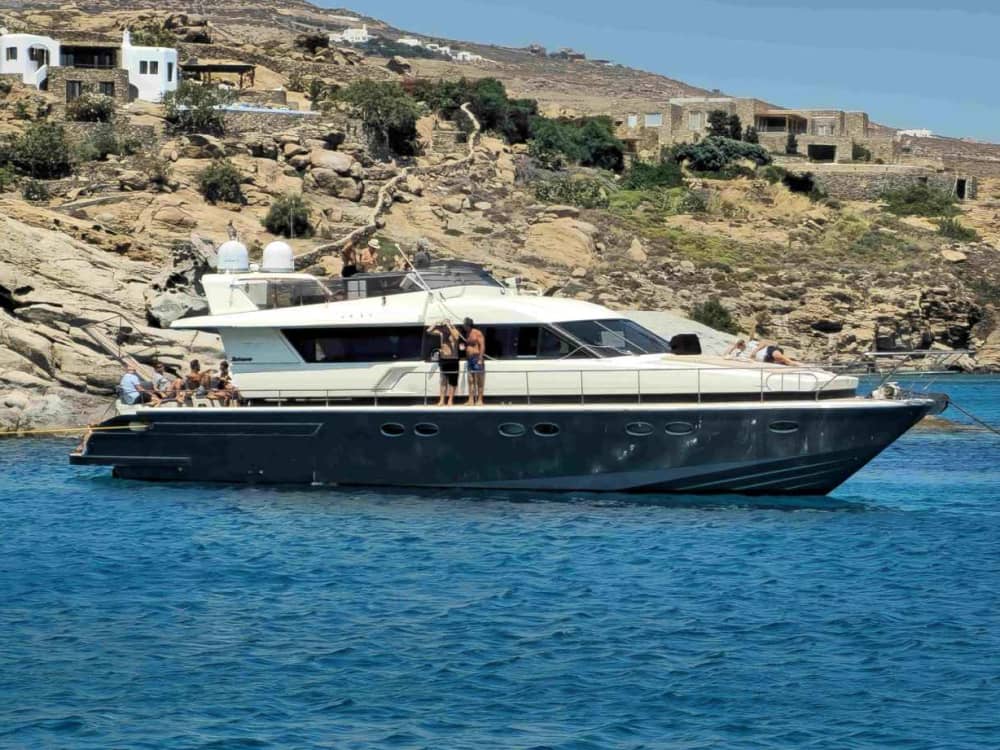Full-Day Yacht Cruise for up to 10 persons– Explore the Beauty of Mykonos Waters