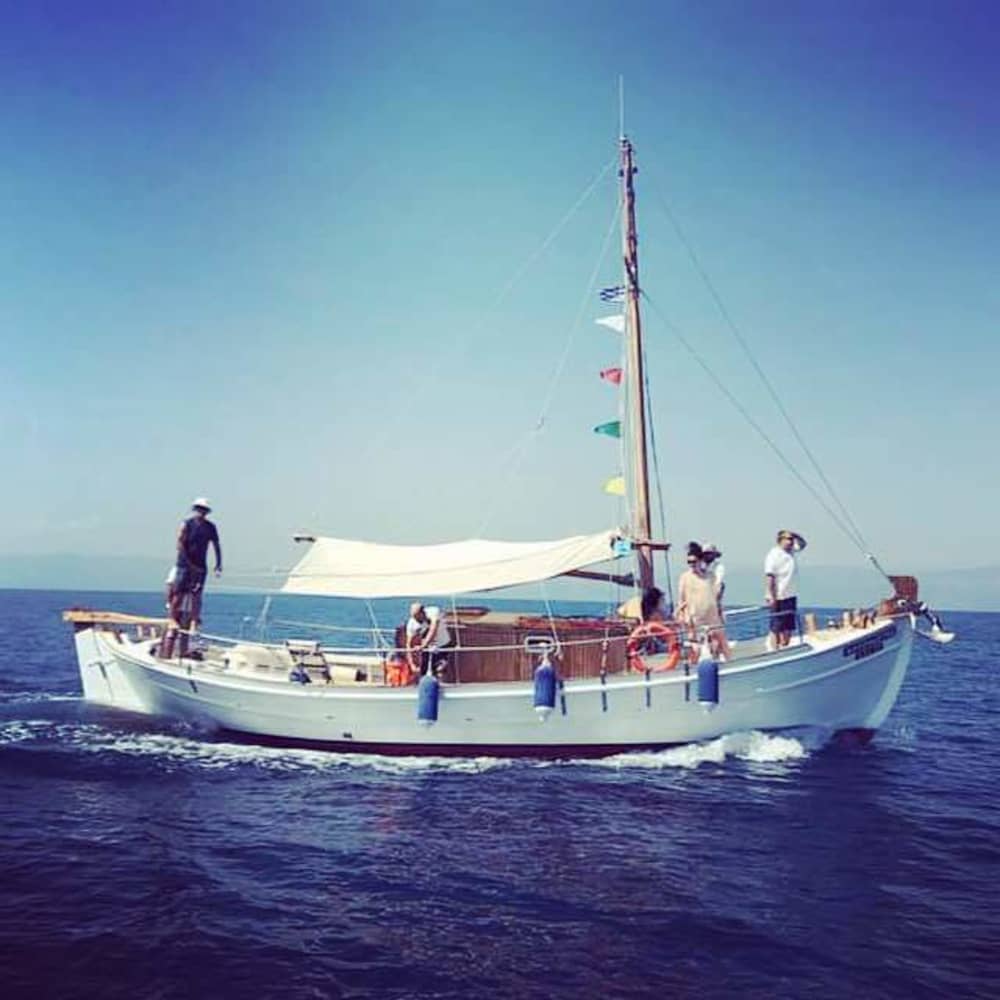 Enjoy a half-day Odyssey around Porto Cheli on a motorboat