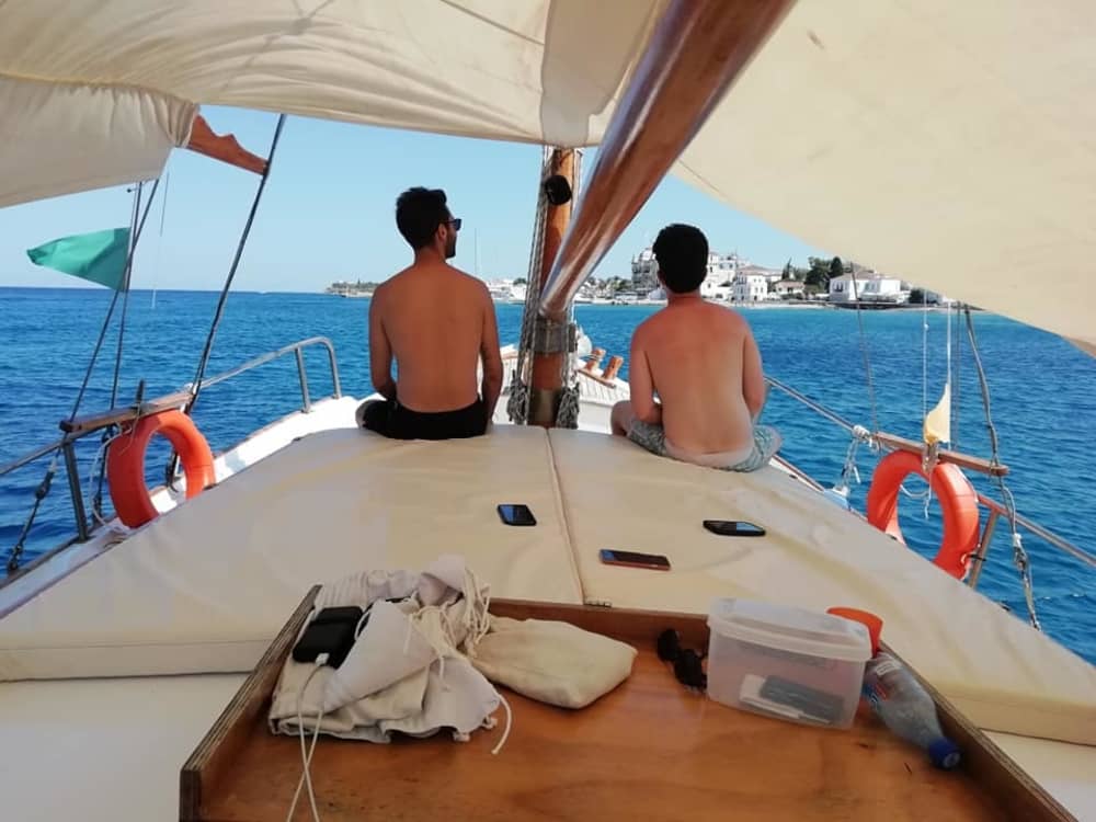 Enjoy a half-day Odyssey around Porto Cheli on a motorboat