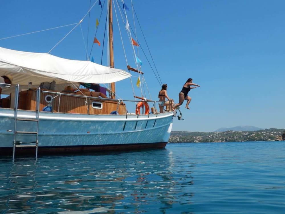 Enjoy a half-day Odyssey around Porto Cheli on a motorboat
