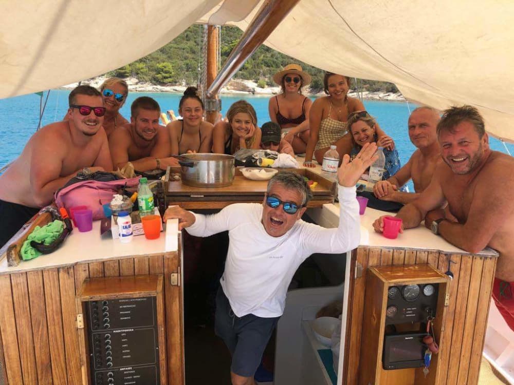 Enjoy a half-day Odyssey around Porto Cheli on a motorboat