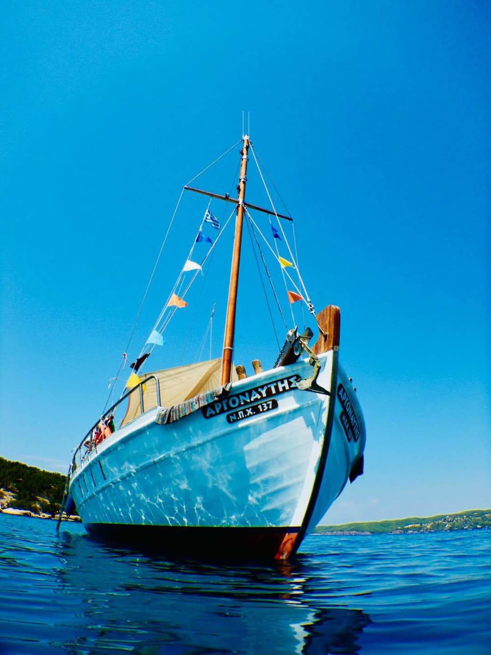 Enjoy a half-day Odyssey around Porto Cheli on a motorboat