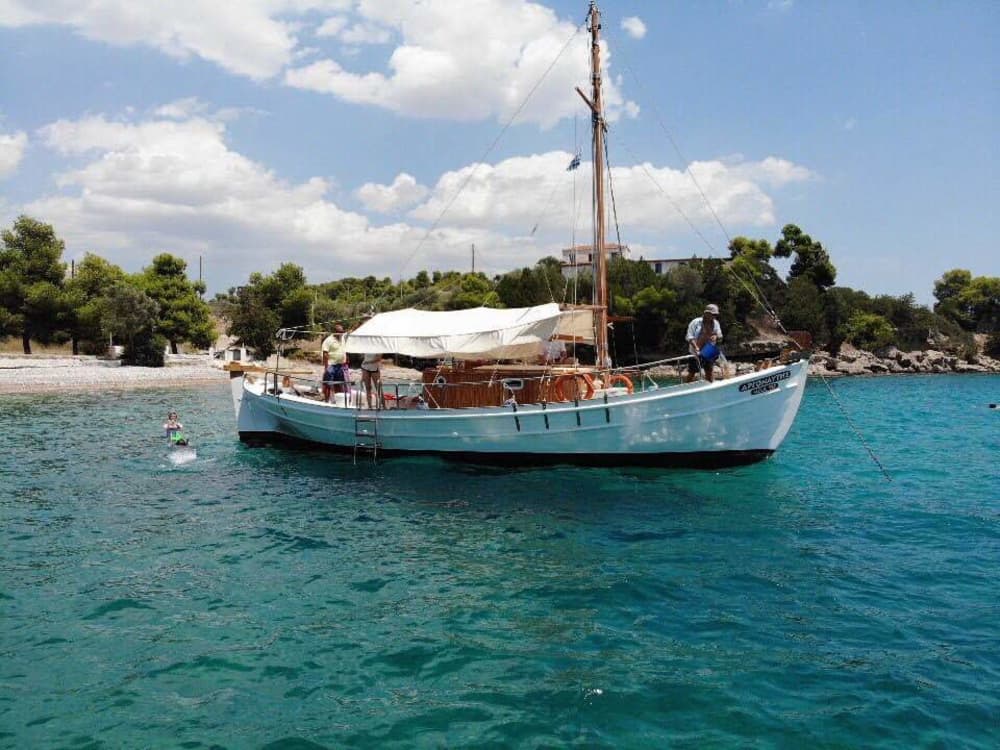 Enjoy a half-day Odyssey around Porto Cheli on a motorboat