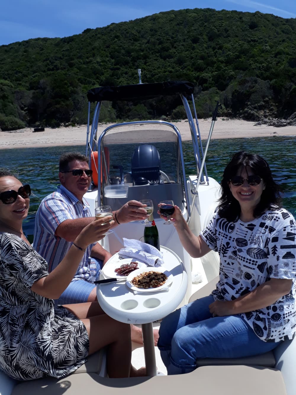 Descubre Porticcio en una excursión de un día completo en lancha motora.