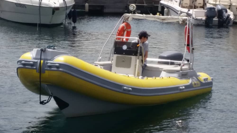 One day in Palermo on a motorboat