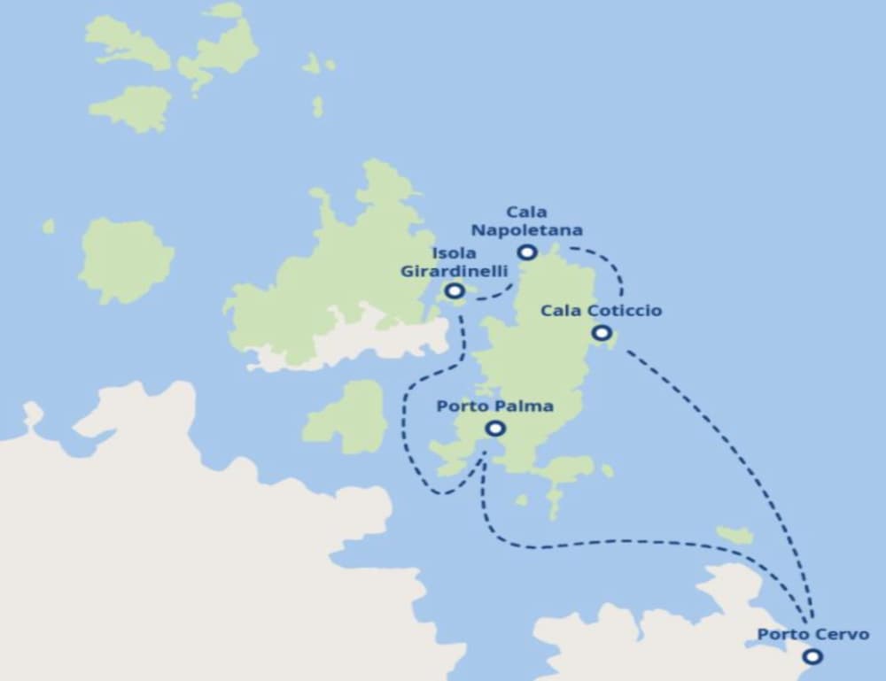 8 hours Porto Cervo to the Maddalena archipelago: Caprera and Maddalena islands