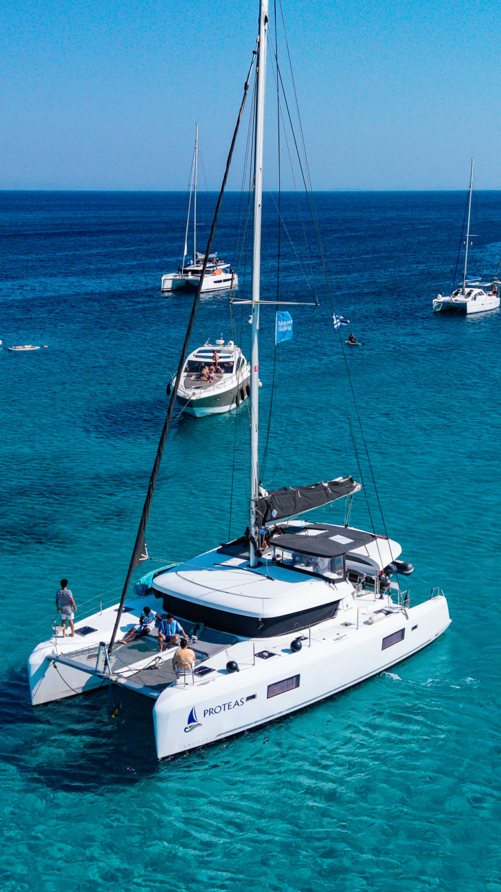 Mykonos Bliss: 5 Stunden privater Luxus-Katamaran-Ausflug