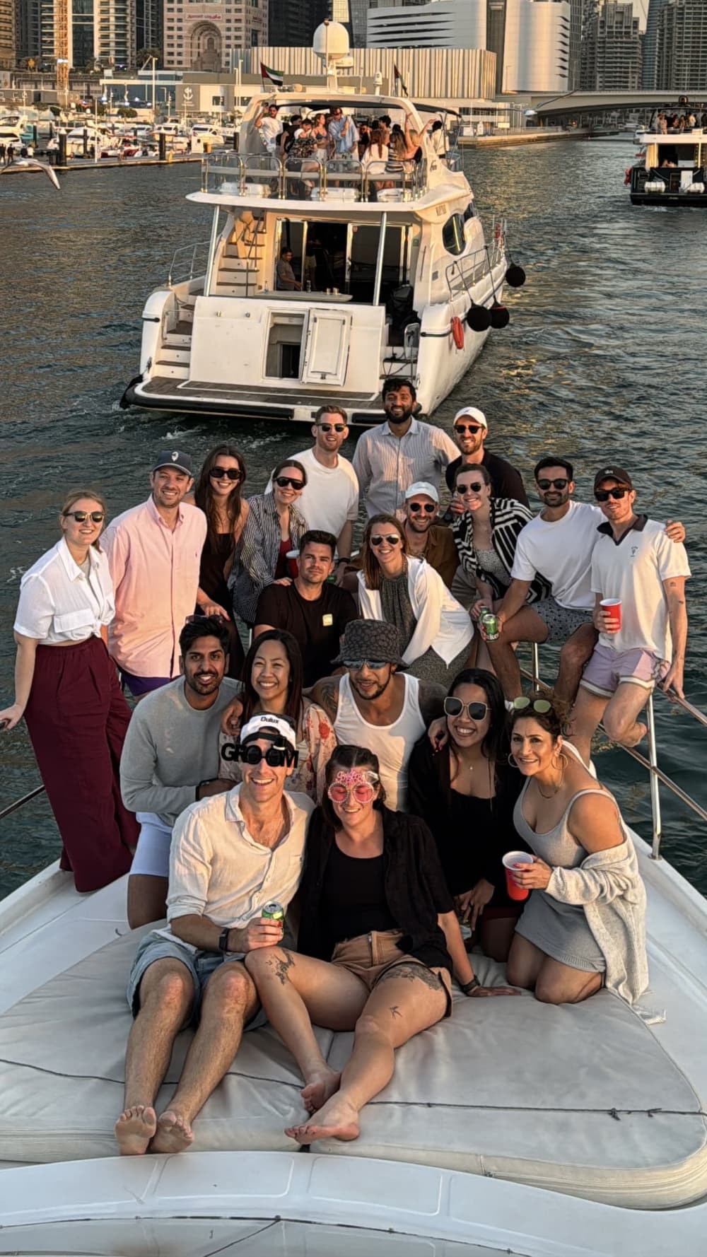 Speciale viering/romantische luxe jachttour rond Dubai