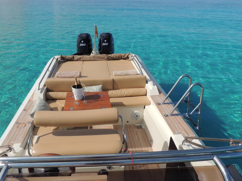 Full-day tour to Formentera (Cala Saona or Es Caló) or Ibiza (Es Vedrà) with a stop for lunch at a beach restaurant of your choice.