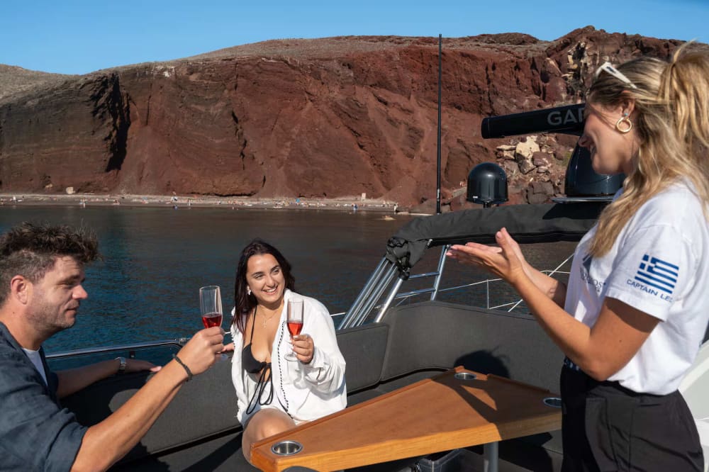 Captain Leo - Private Full-Day Motor Yacht Cruise around Santorini