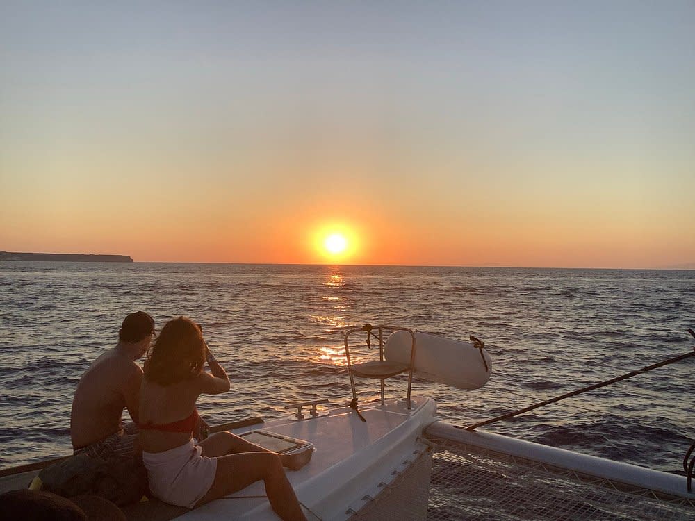 Catamaran Semi-Private Sunset Premium Cruise with BBQ, Open Bar & Transfers