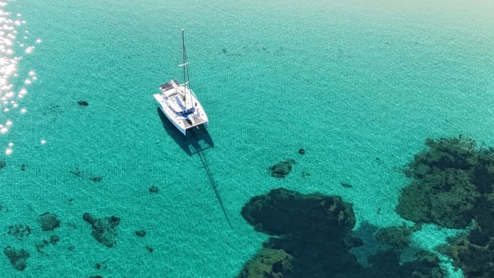 Goditi un'intera giornata su un catamarano a Bonifacio