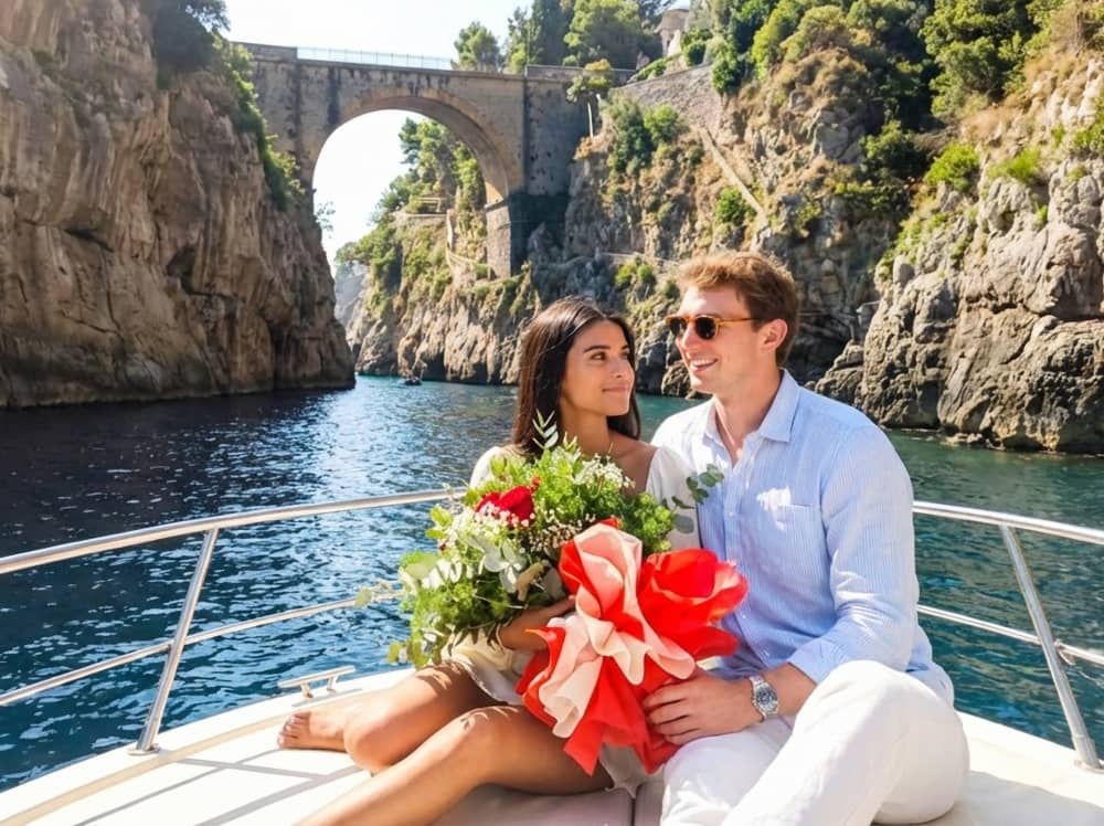 Capri Coast Adventure Cruise from Sorrento with Brunch & Free Bar