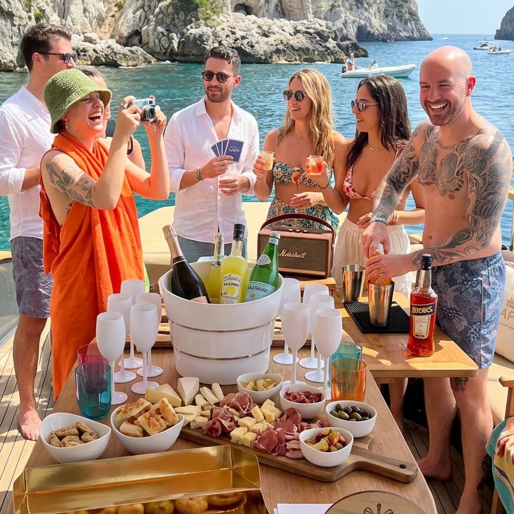 Capri: Private Bootstour mit Grotten, Faraglioni & Schwimmen