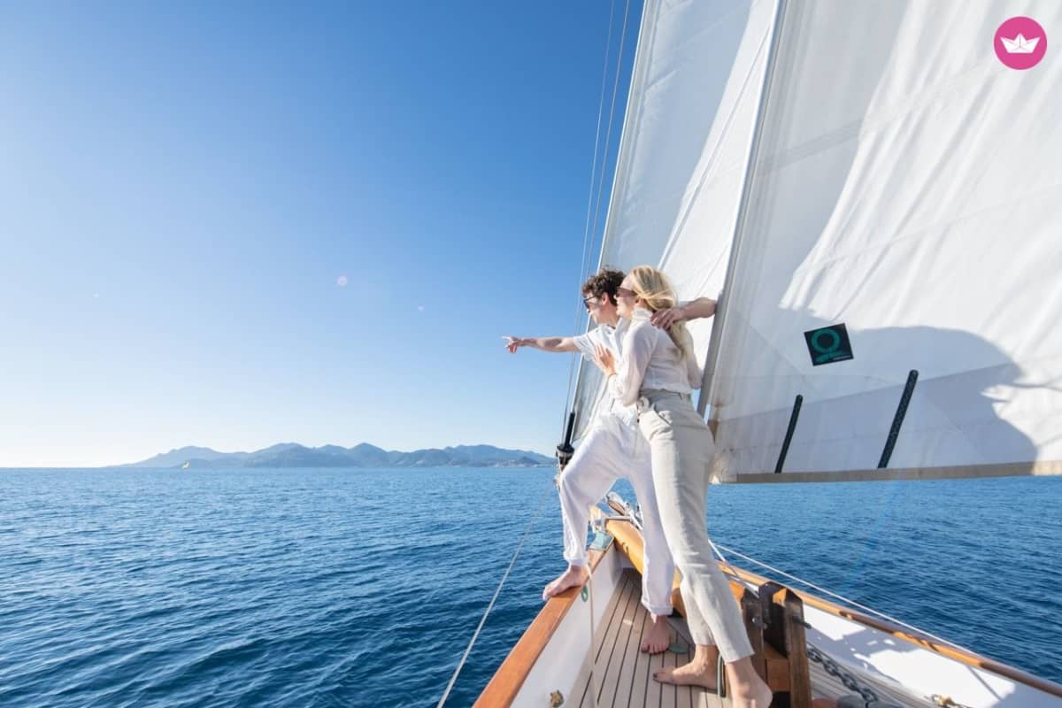 Luxe zeiltocht bij zonsondergang in Cannes