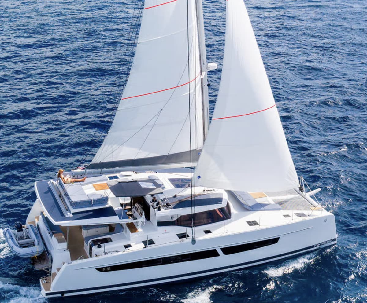 Day on a large, spacious catamaran