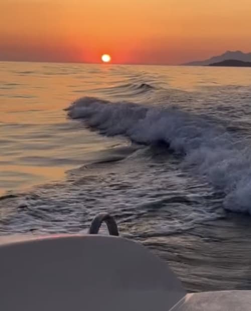 Sunset cruise near Vrachos Beach